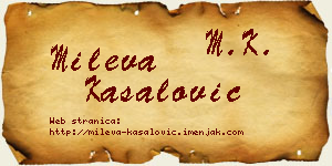 Mileva Kasalović vizit kartica